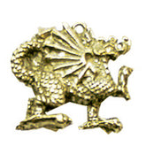 Gold Pendant - Viking - Dragon